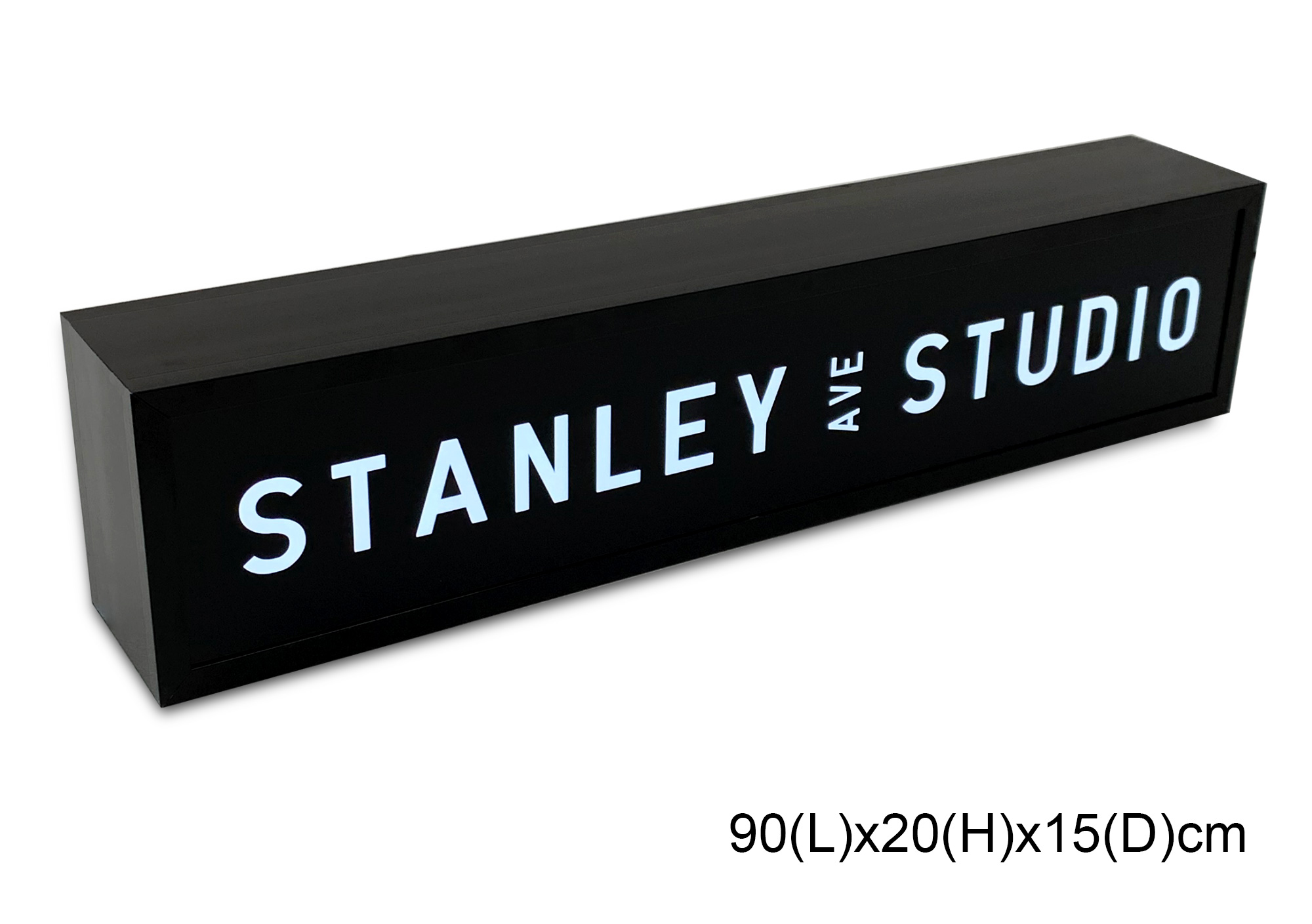 Small led lightbox for business signage