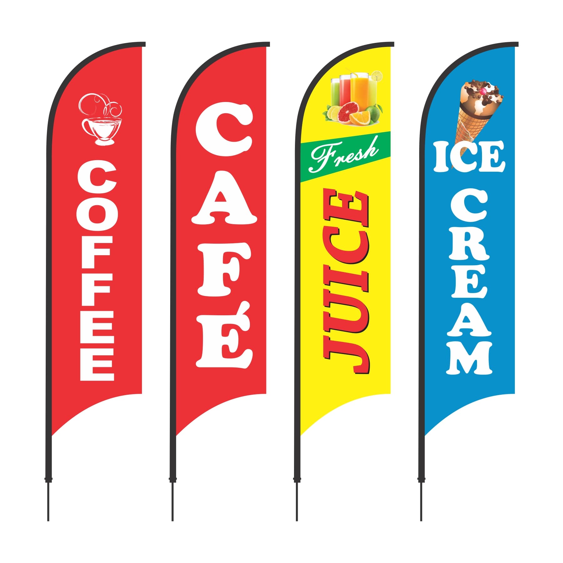 Coffee cafe flags for restaurant