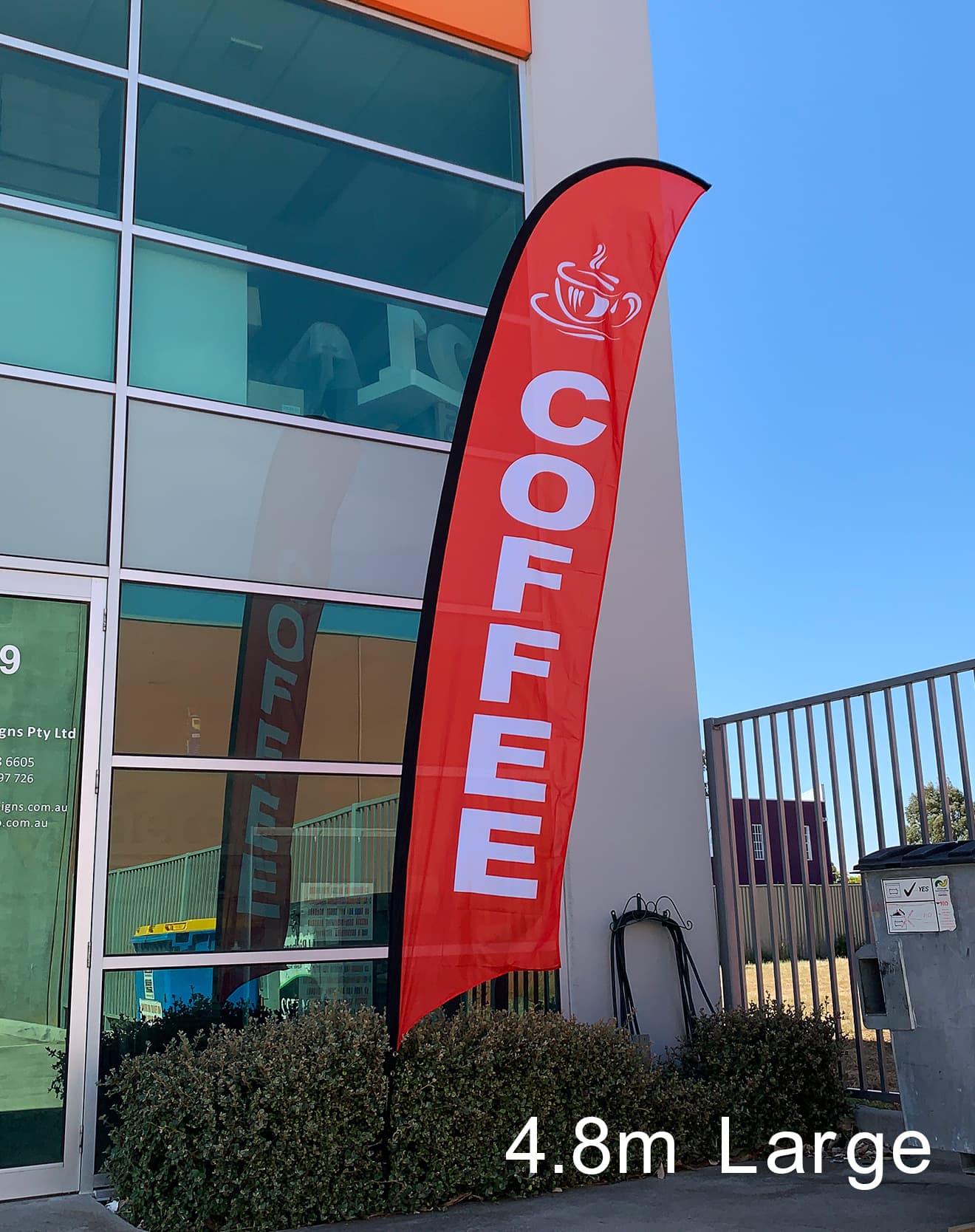 Teardrop Coffee Flag / Cafe Flag Sign JY Display And Signs Blog