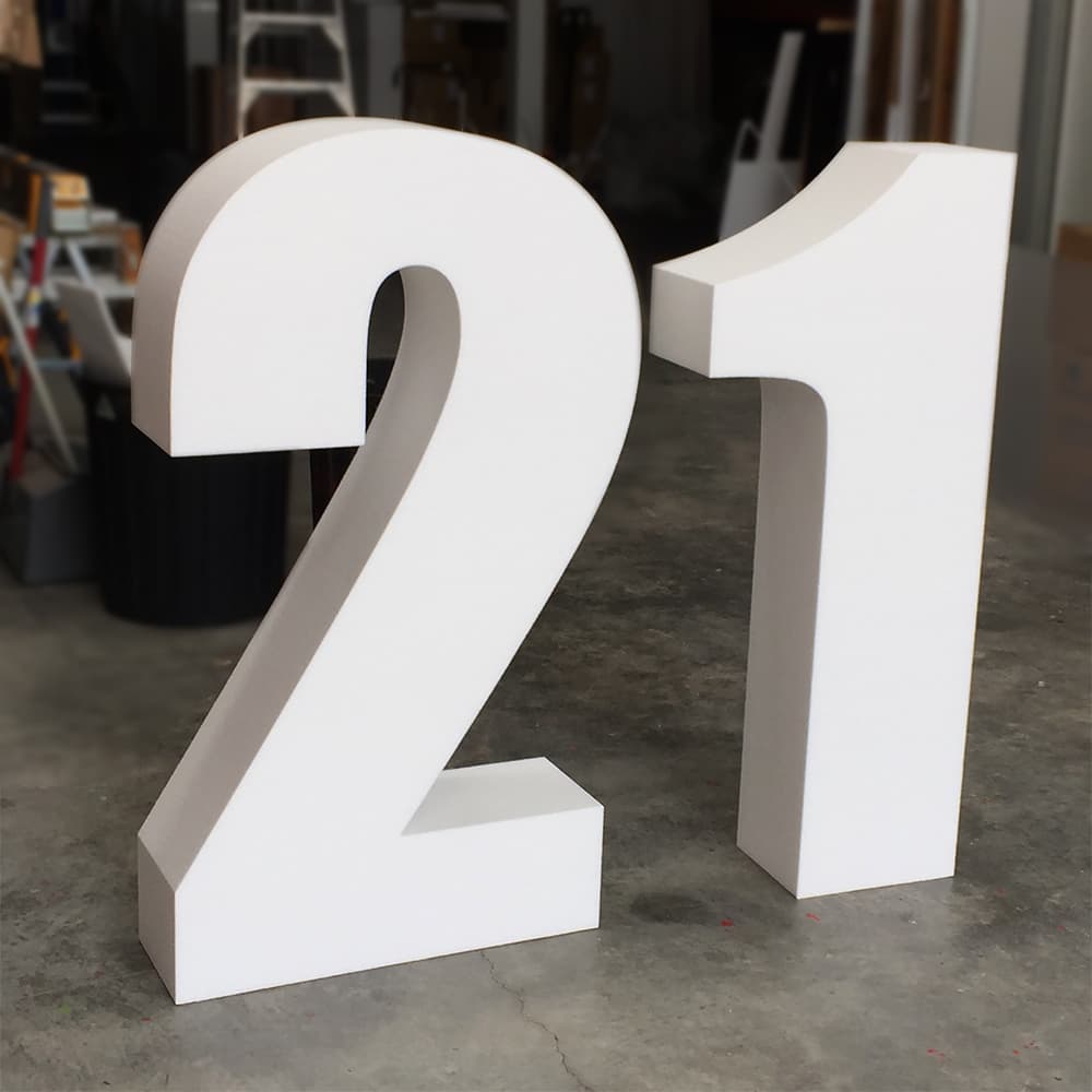 21st 3D Birthday Number