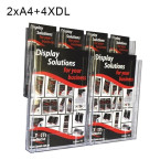  2XA4+4XDL Wall Brochure Display