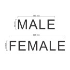 MALE & FEMALE Acrylic Letters