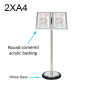 Deluxe Angled Stainless Steel Sign Stand  - 2XA4