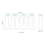 3D Foam Letter “LOVE" - 1100mm high 300mm thick