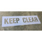 "Keep Clear" Stencil