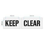  "Keep Clear" Stencil