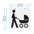 PARENTS WITH PRAMS - 800mm High