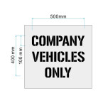 COMPANY VEHICLES ONLY Stencil