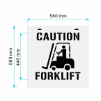 FORKLIFT Stencil with "CAUTION FORKLIFT" - 440mm High