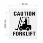 Forklift Stencil With CAUTION FORKLIFT - 1000mm High