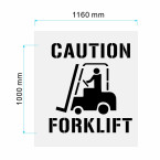 Forklift Stencil With "CAUTION FORKLIFT" - 1000mm High