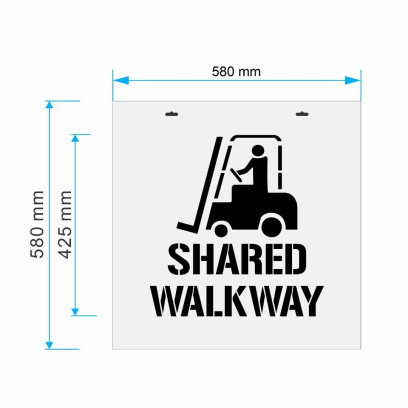 FORKLIFT Stencil with SHARED WALKWAY