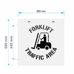 "FORKLIFT TRAFFIC AREA" Stencil