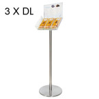 DL Floor Brochure Stand  with Header - 3XDL