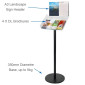 Floor Standing  dl Brochure Stand with Acrylic Tray Brochure Dispenser