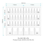 Brochure Display Unit Wall Mount - 6XA4 + 32X DL