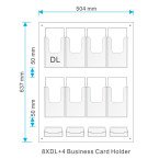 8 X DL Brochure Holders with 4 X Business Card Holders