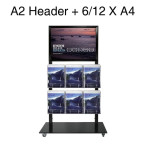 Mall Stand - A2 Header + 6/12 A4 Brochure Holders