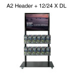 Mall Stand - A2 Header + 12/24 DL Brochure Holders