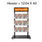 Mall Stand - Header + 12XA5 Brochure Holders
