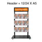 Mall Stand - Header + 12/24 A5 Brochure Holders