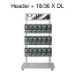 Mall Stand - Header + 18XDL Brochure Holders