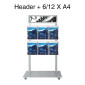 Mall Stand - Header + 6XA4 Brochure Holders