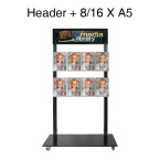 Mall Stand - Header + 8/16 A5 Brochure Holders