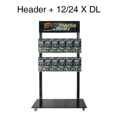 Mall Stand - Header + 12xDL Brochure Holders