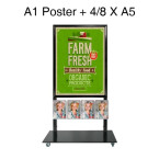 Mall Stand - A1 Header + 4/8 A5 Brochure Holders