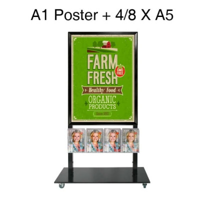 Mall Stand - A1 Header + 4xA5 Brochure Holders