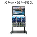 Mall Stand - A2 Header + 3/6 A4 + 6/12 DL Brochure Holders