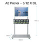 Mall Stand - A2 Header + 6xDL Brochure Holders