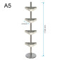 Carousel Stand with 4 x A5 Spinners Unit