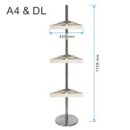 Carousel Stand with 3 Spinners for A4/DL