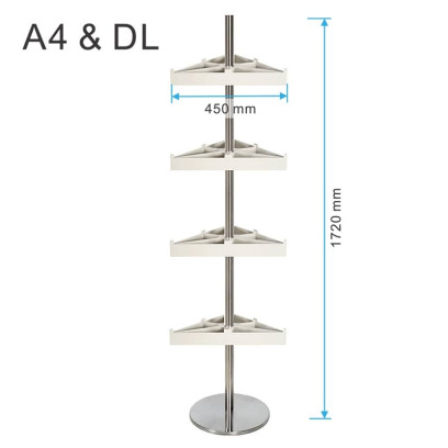 Carousel Stand with 4 Spinners for A4/DL