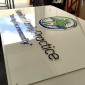 Acrylic Reception Panel Sign with 3D Lettering -1.2m Wide
