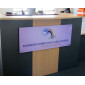 Acrylic Reception Sign with Printed Graphic or Vinyl Lettering - 1500mm Wide