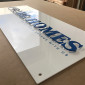 Acrylic Reception Panel Sign with 3D Lettering -1m Wide