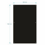 Black/White Acrylic Menu Board - 90X150cm