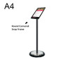 Stainless Steel Angled Sign Stand -A4 Snap Frame