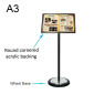 Deluxe Angled Floor Menu Stand - A3 Landscape