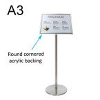 Deluxe Angled Floor Menu Stand - A3 Landscape