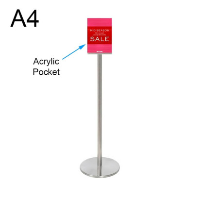 Vertical Euro Sign Stand - A4 Portrait