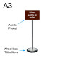 Vertical Euro Sign Stand - A3 Landscape