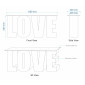 LOVE Table for Wedding - 500mm High
