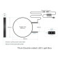 Ø70cm Double-Sided Round LED Light Box / Circular Light Box Signage