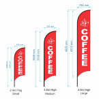 Coffee Sign Flag / Pre-made Coffee Flag / Promotion Coffee Advertising Feather Flag