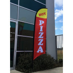 Hot Pizza Flag - Stocked Flag Pizza Flags for Restaurants