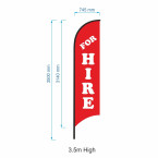 For Hire Advertising Feather Flag